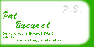 pal bucurel business card